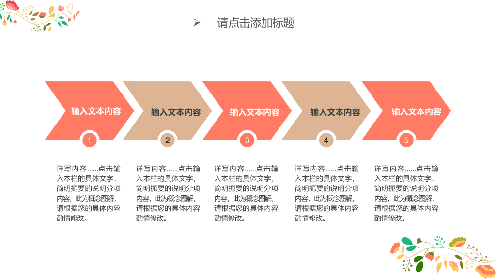 唯美自然花朵工作汇报PPT模板