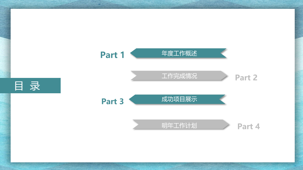 极简述职工作报告PPT模板