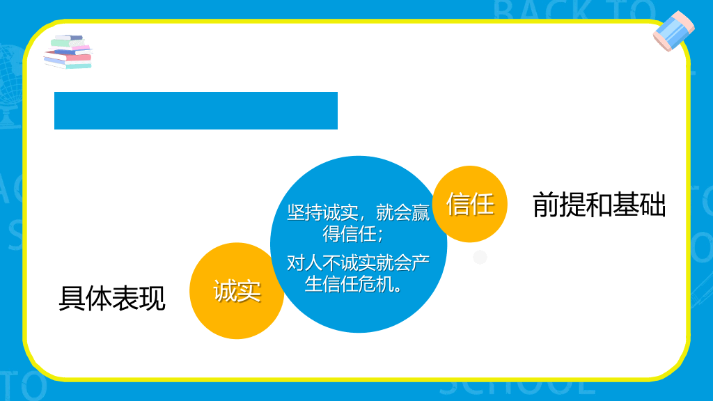 诚实守信诚信教育班会PPT模板