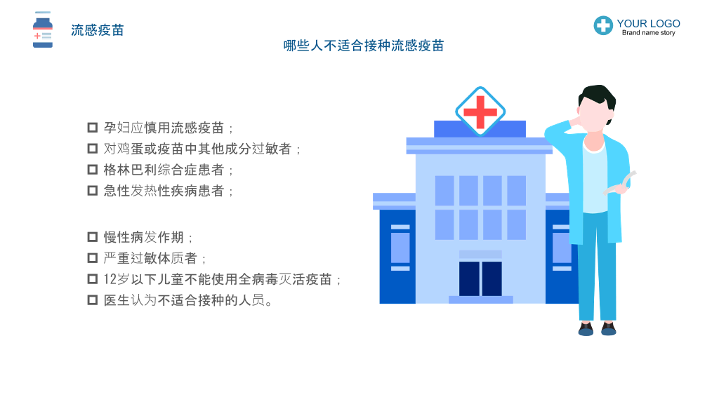 流感预防与护理PPT模板