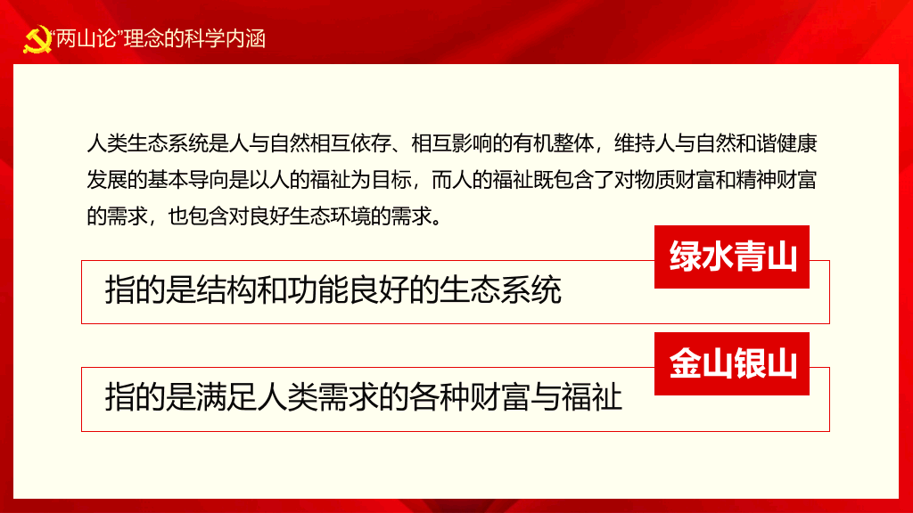 绿水青山两山论PPT模板