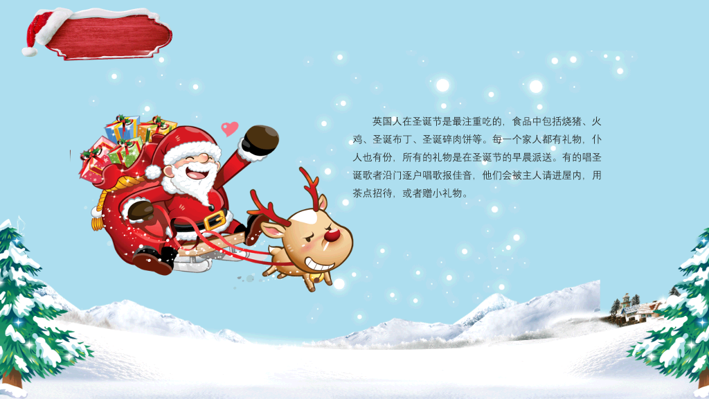 圣诞节习俗介绍PPT模板