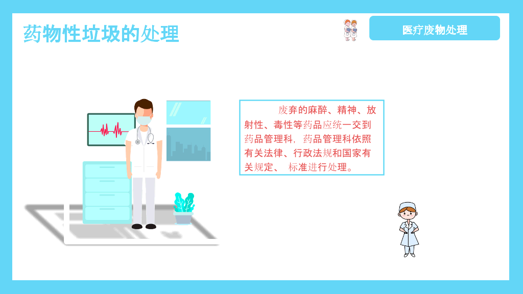 医疗垃圾分类处理PPT模板