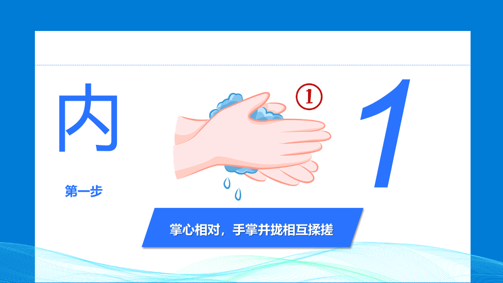 七步洗手法步骤PPT模板