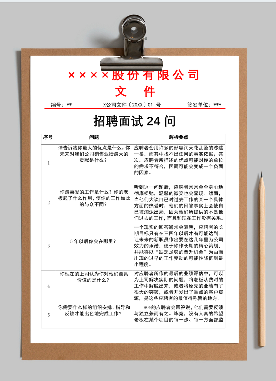 招聘面试24问