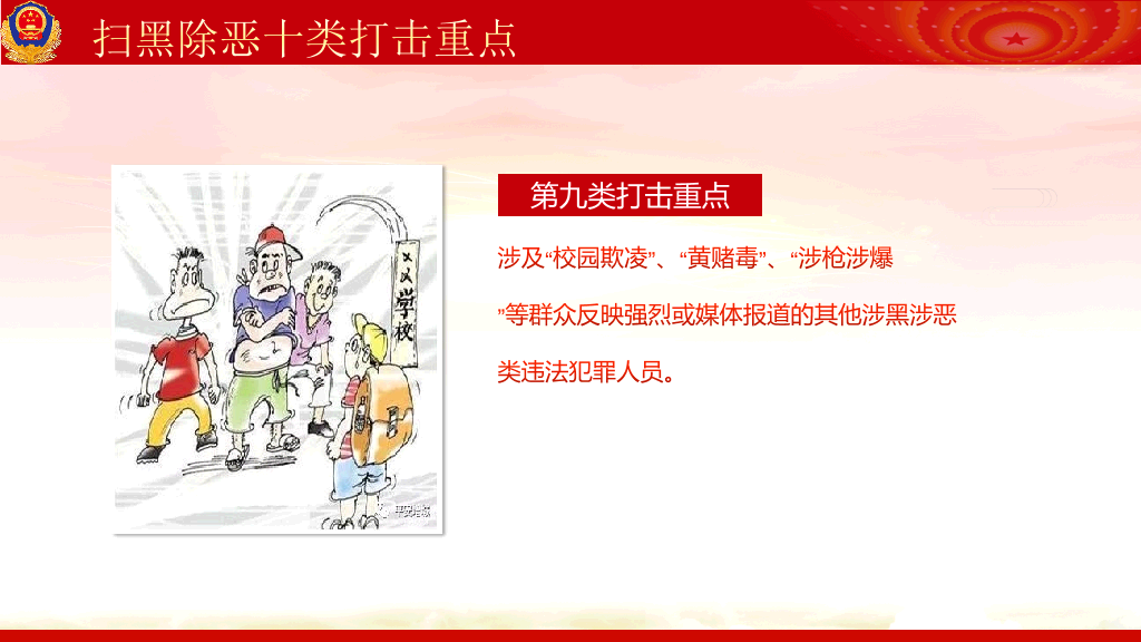 重拳出击扫黑除恶PPT模板