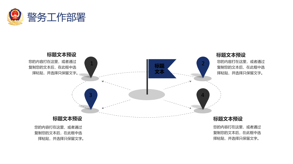 公安警察工作汇报PPT模板