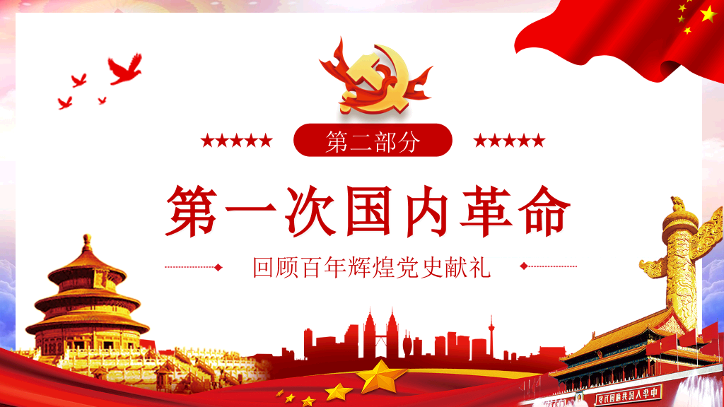 百年党史建党100周年PPT模板