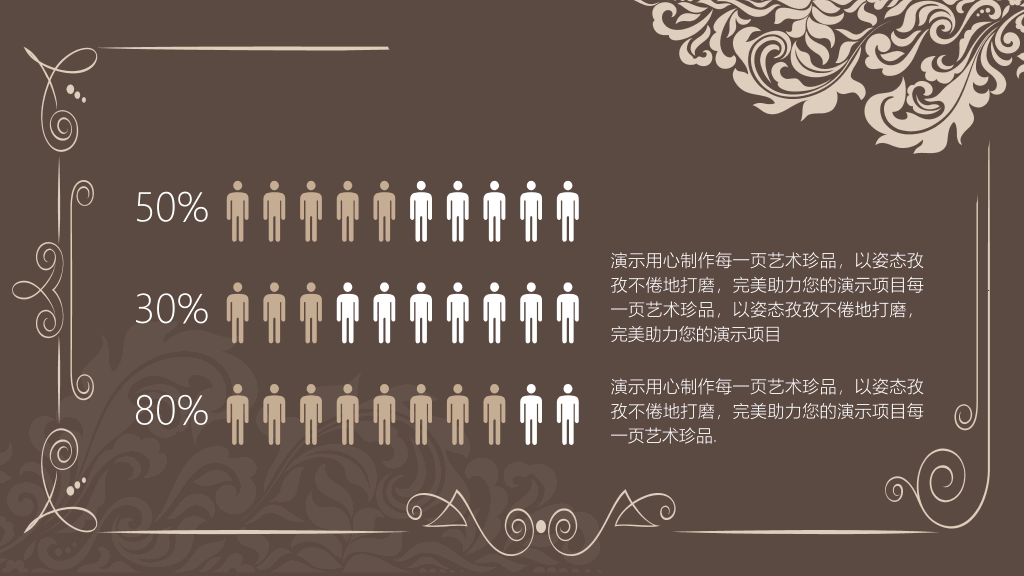 古典花纹毕业答辩PPT模板