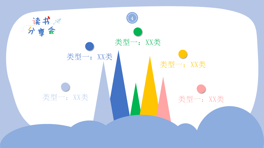 卡通可爱读书分享会PPT模板