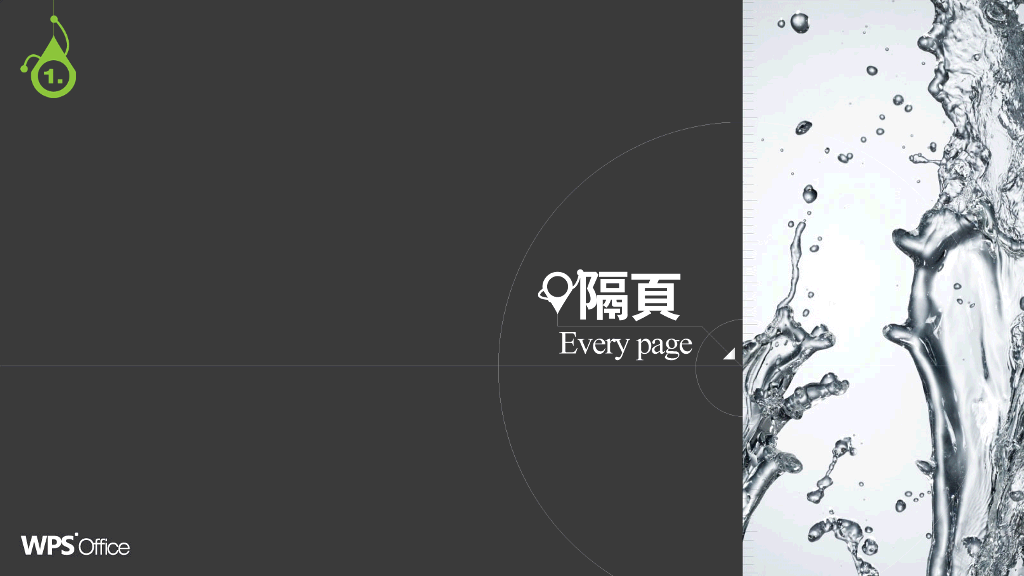 创意动态水花溅射PPT模板