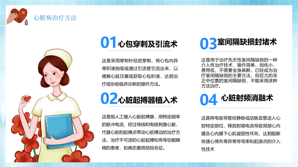 心脏病治疗护理PPT模板