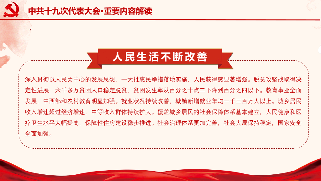十九大报告解读宣讲PPT模板