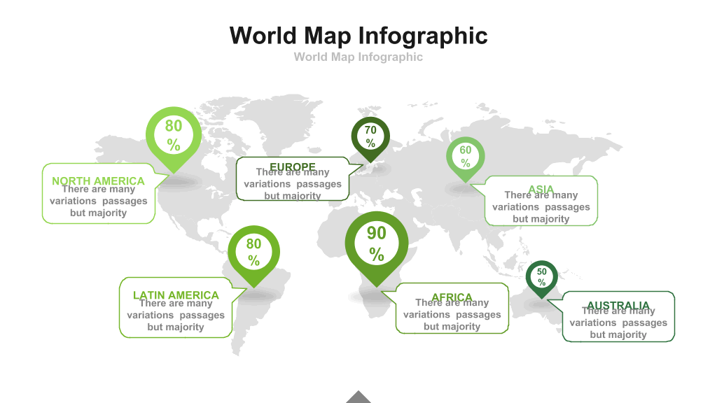 绿色世界地图PPT图表合集-21