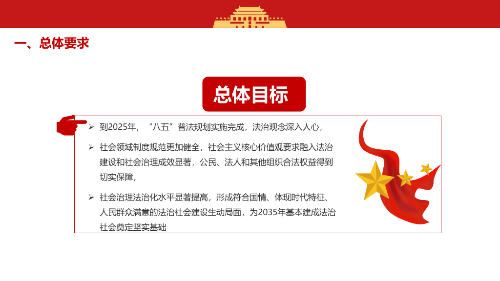 法治社会建设实施纲要PPT模板