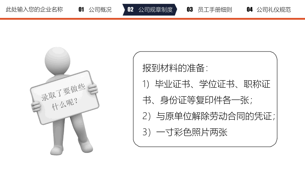 员工入职培训课件PPT模板