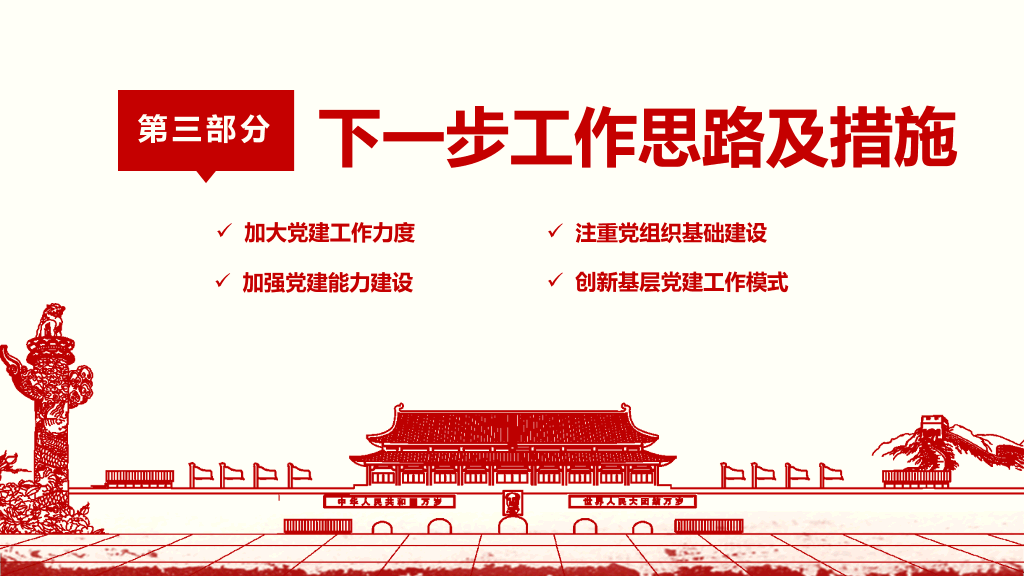 党委党支部工作汇报PPT模板