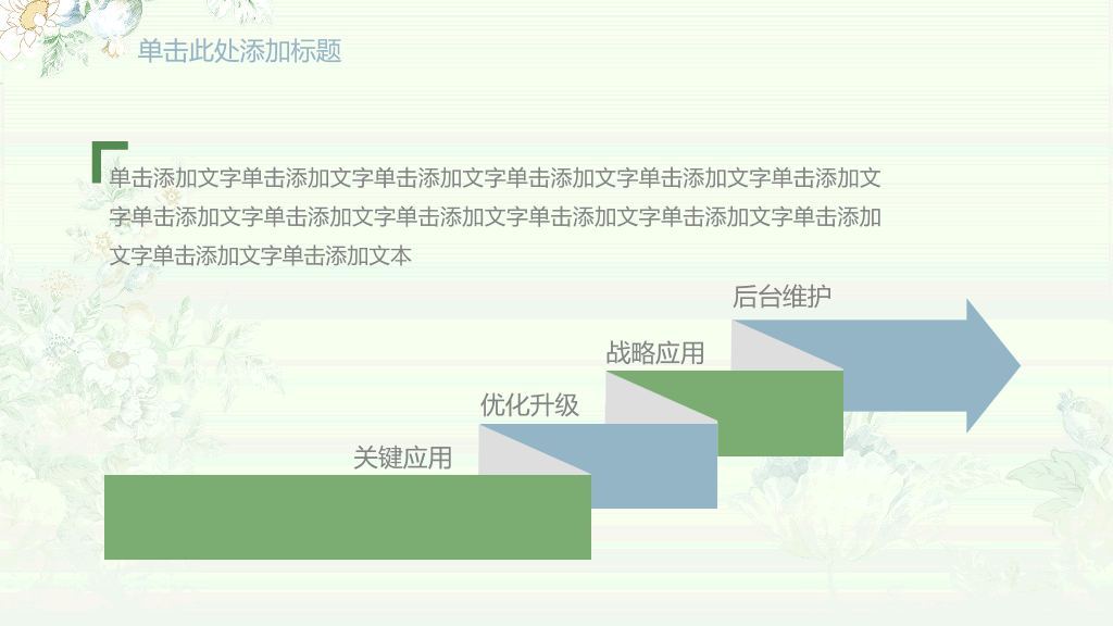清新淡雅唯美花卉PPT模板