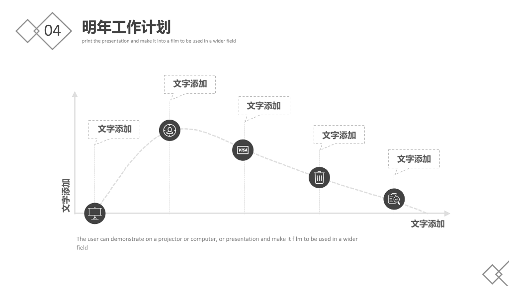 极简黑白工作报告PPT模板