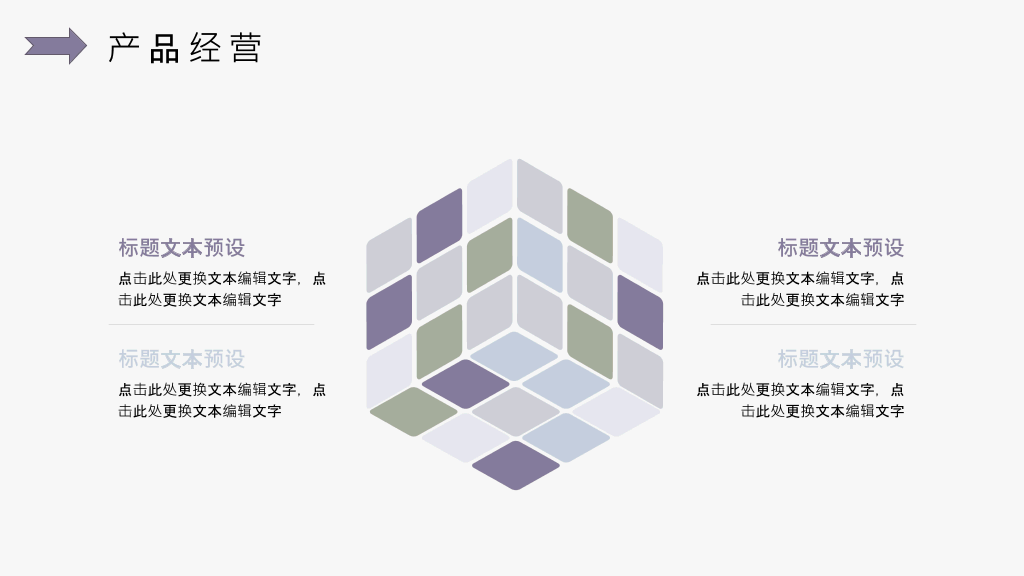 淡雅简约工作报告PPT模板
