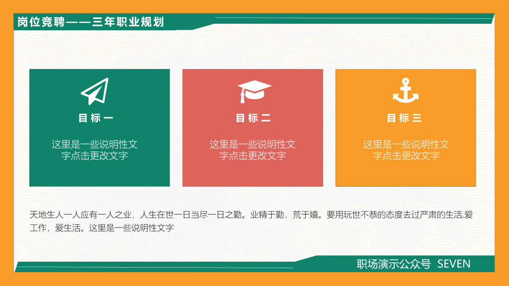 创意岗位竞聘述职PPT模板