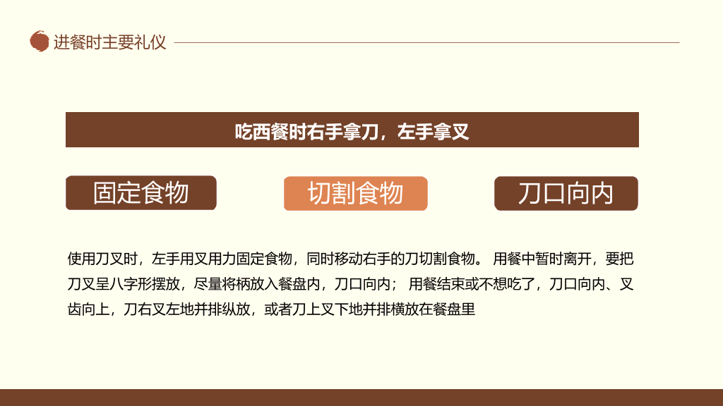 中西方餐桌礼仪培训PPT模板