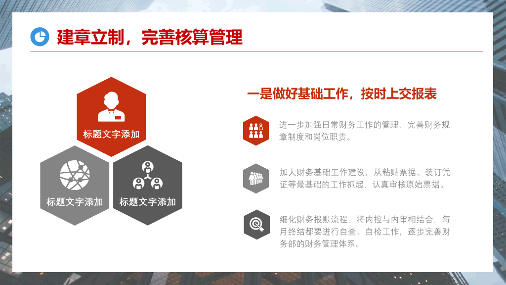 财务部工作总结报告PPT模板