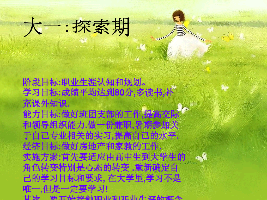 大学生职业生涯规划PPT