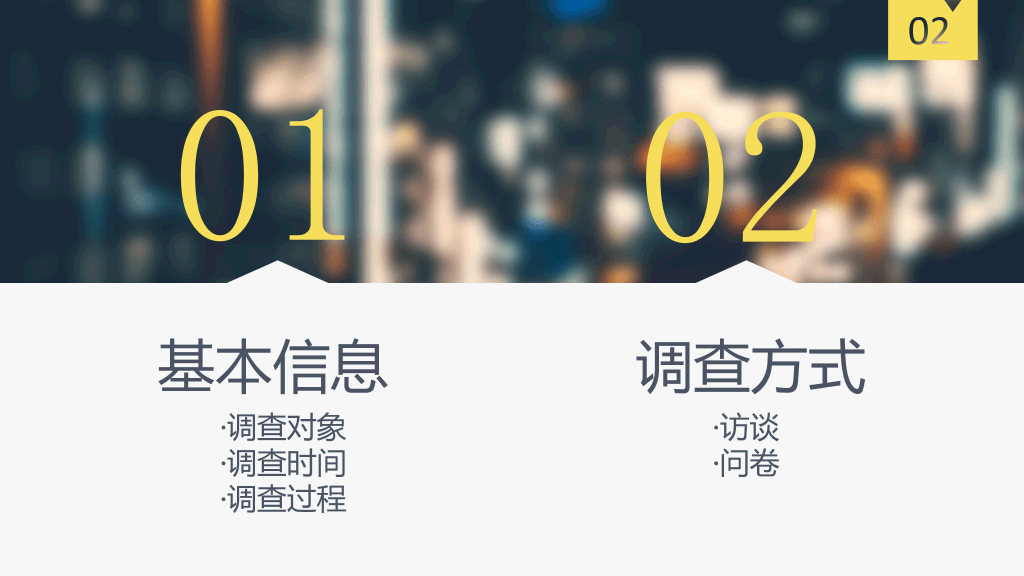 好看的调研报告PPT模板