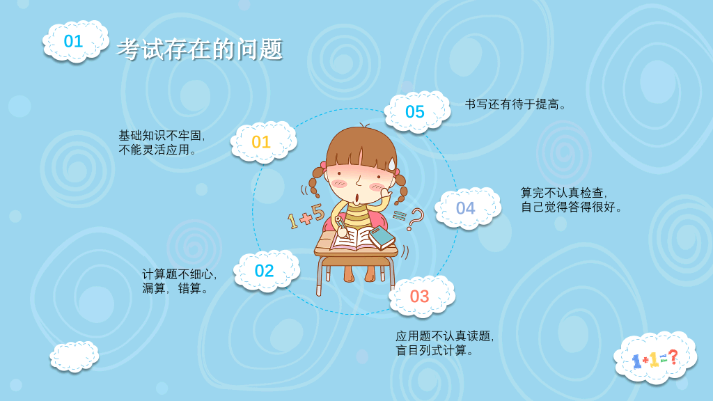可爱卡通小学家长会PPT模板