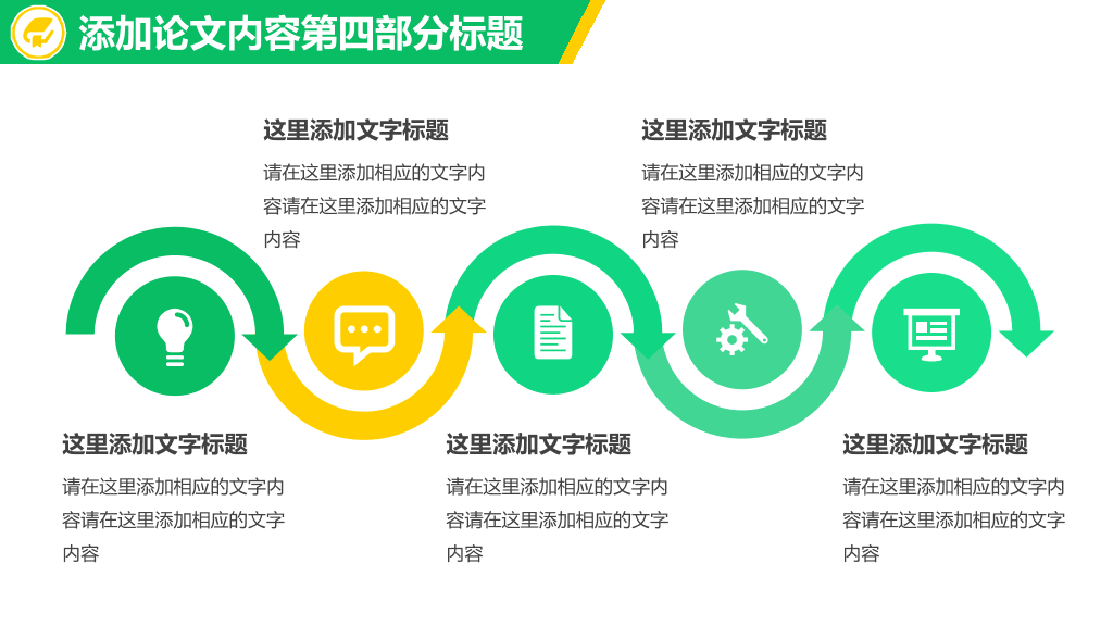 清新黄绿毕业论文答辩PPT模板