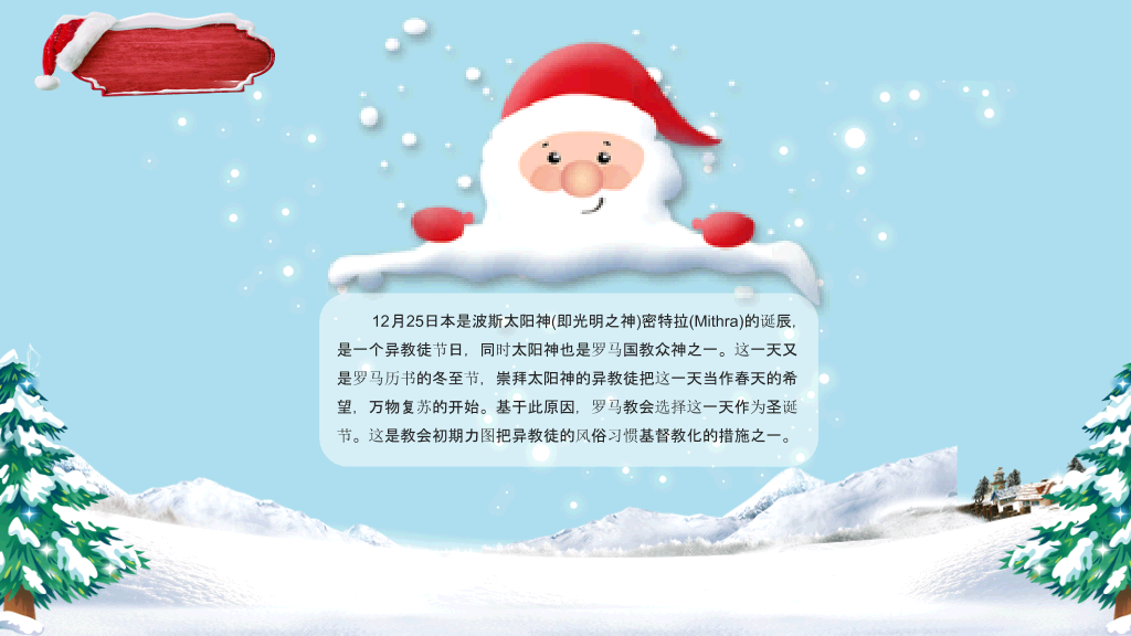 圣诞节习俗介绍PPT模板