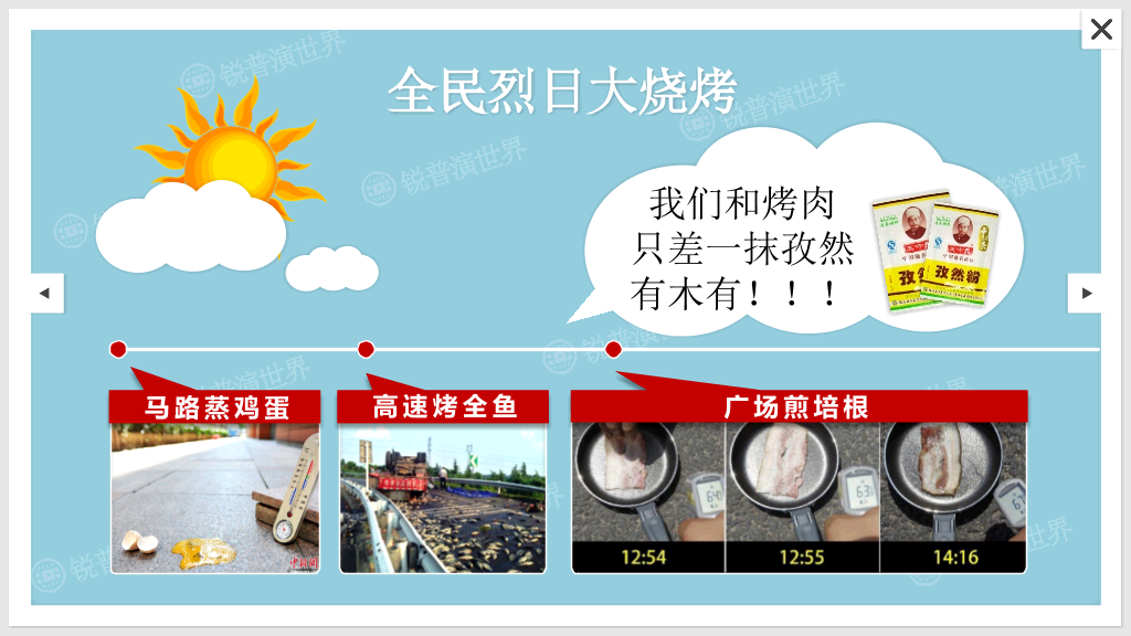 炎热夏天《夏日大考验》PPT作品
