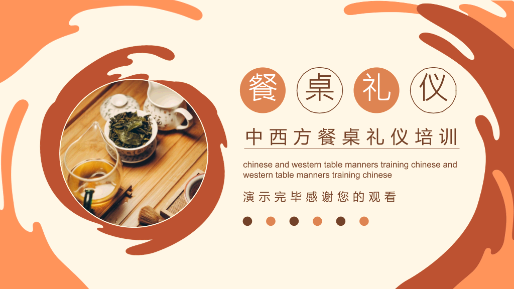 中西方餐桌礼仪培训PPT模板