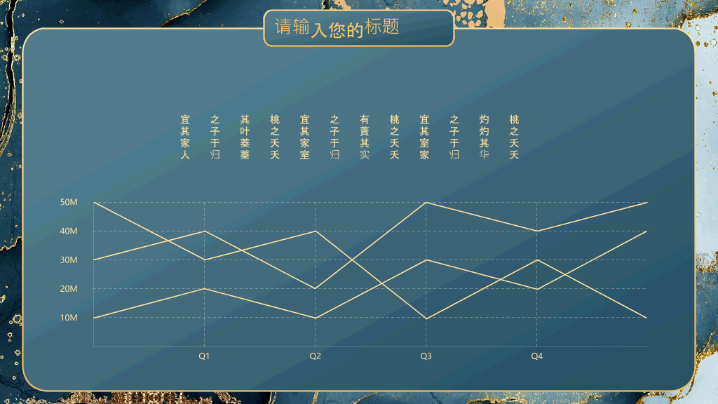 精美质感艺术鎏金PPT模板