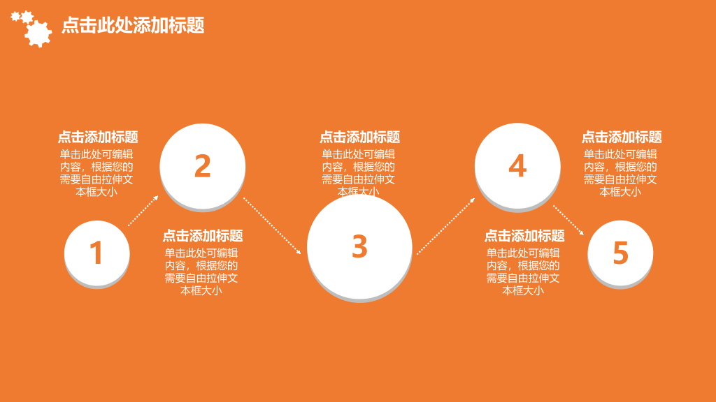 橙色齿轮工作总结汇报PPT模板