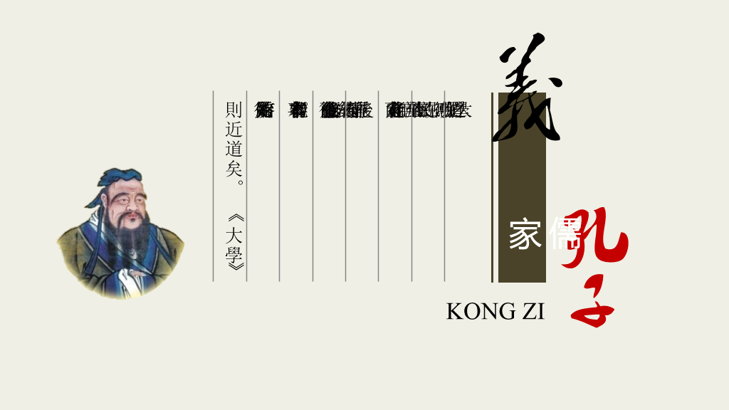 诸子百家人物介绍幻灯片模板