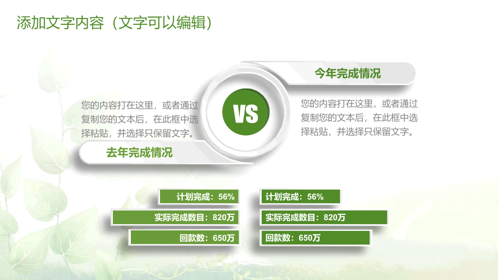 清新绿色多功能通用PPT模板