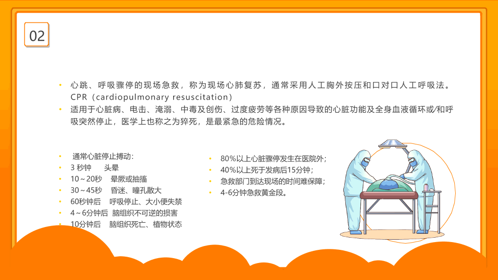 心肺复苏急救知识培训PPT模板