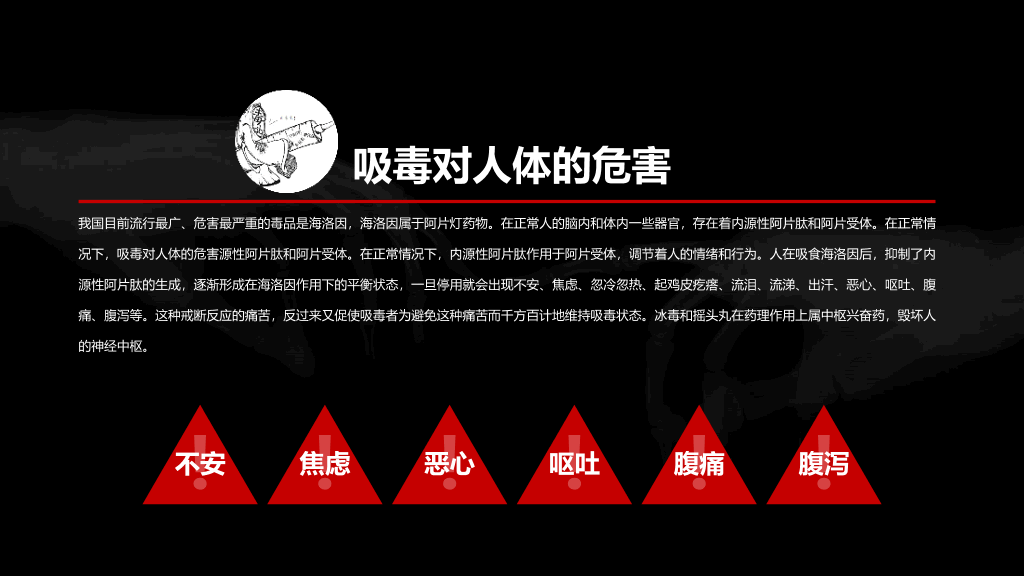 拒绝毒品禁毒教育课件PPT模板