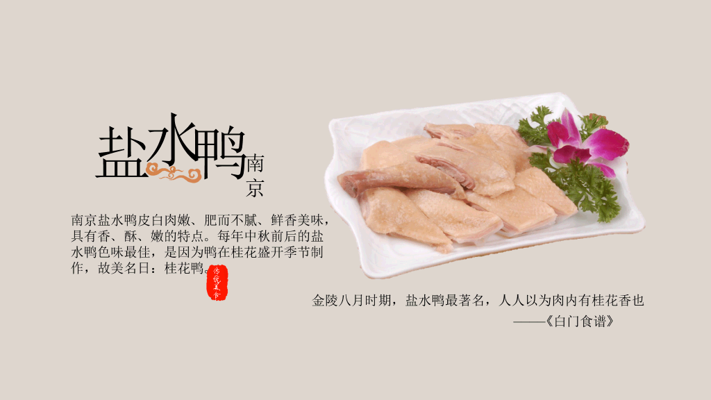 中国各地美食介绍PPT模板