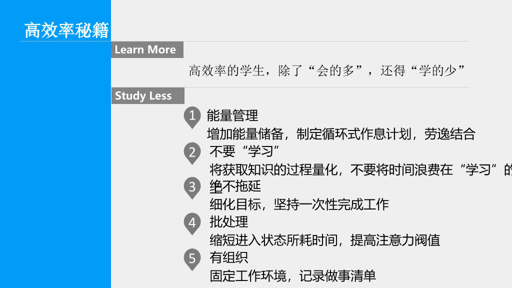 《如何高效学习》PPT读书笔记