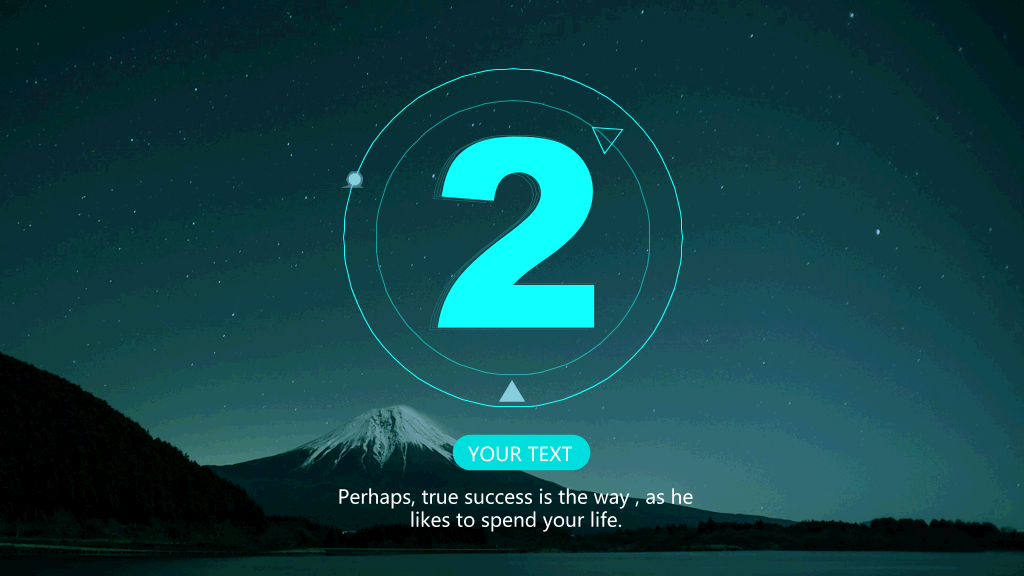 极简星空背景IOS风PPT模板