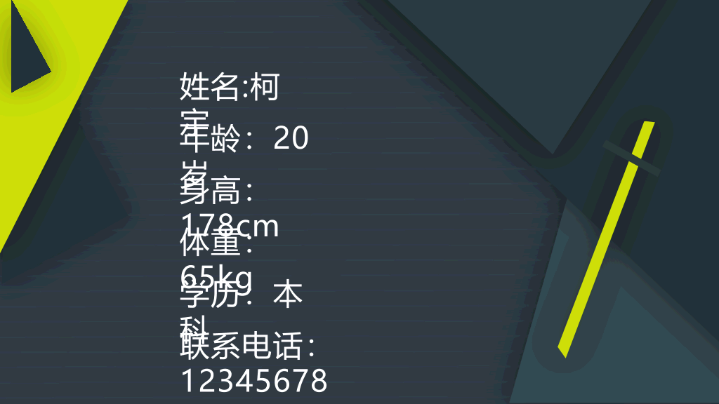 简约个人求职简历PPT模板