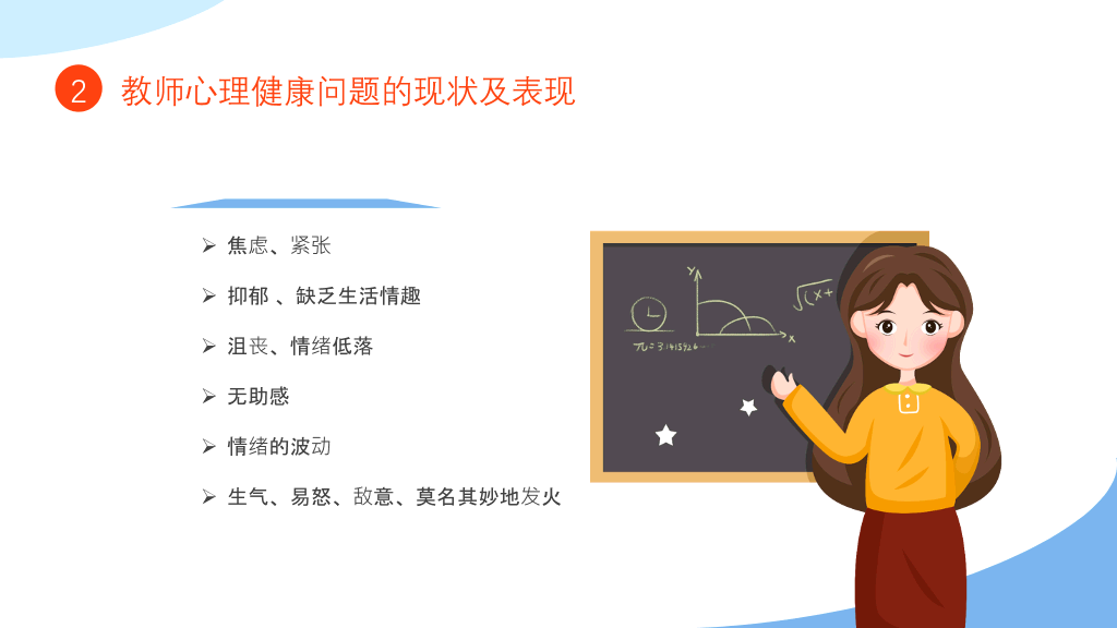 教师心理健康压力情绪管理PPT模板