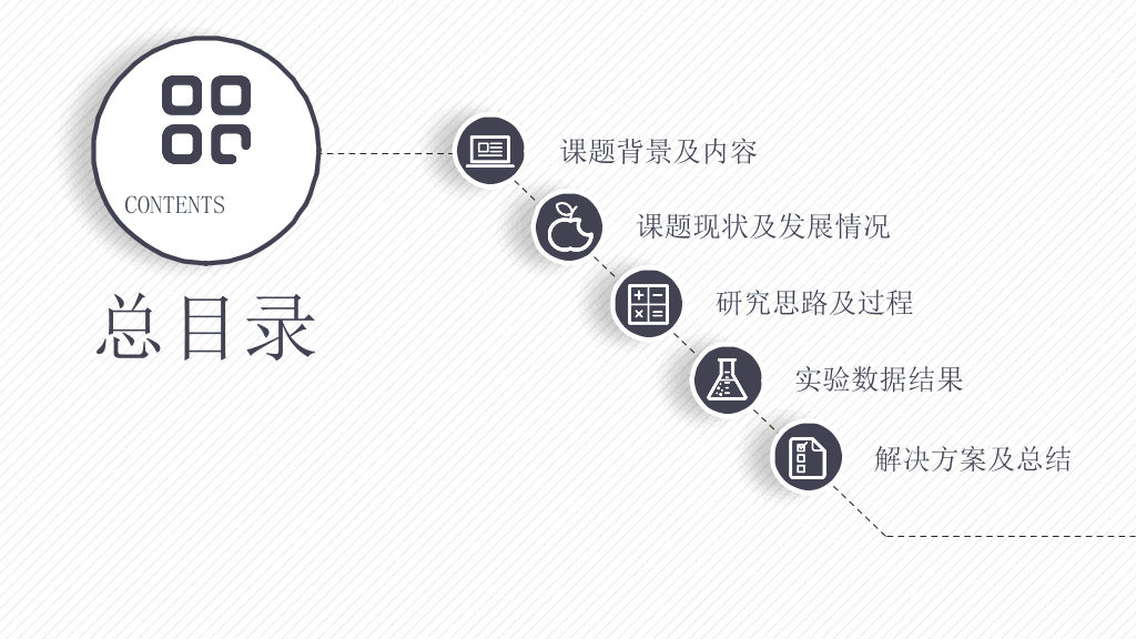 动态细线贯穿开题报告PPT模板