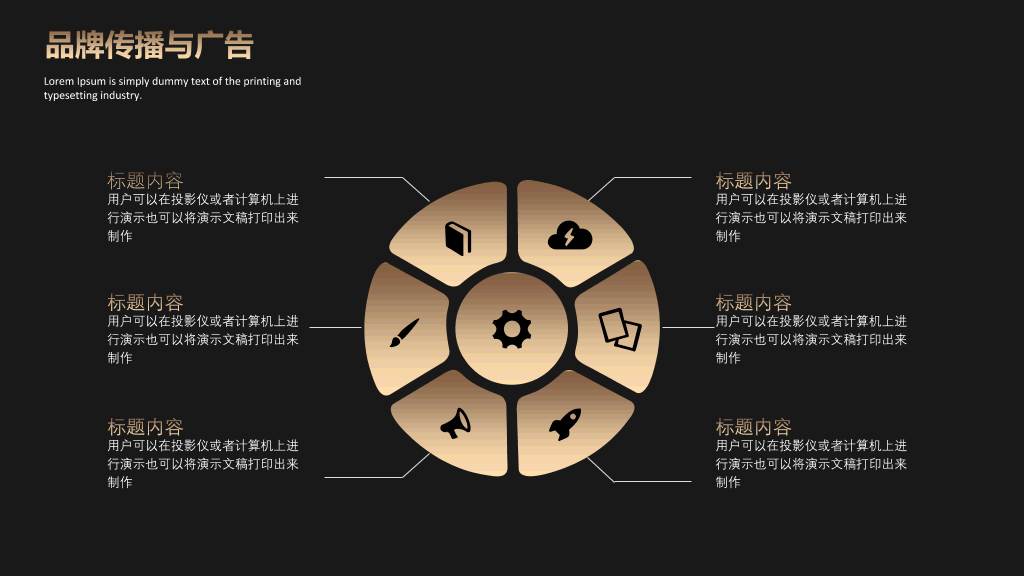 时尚黑金欧美范商务PPT模板