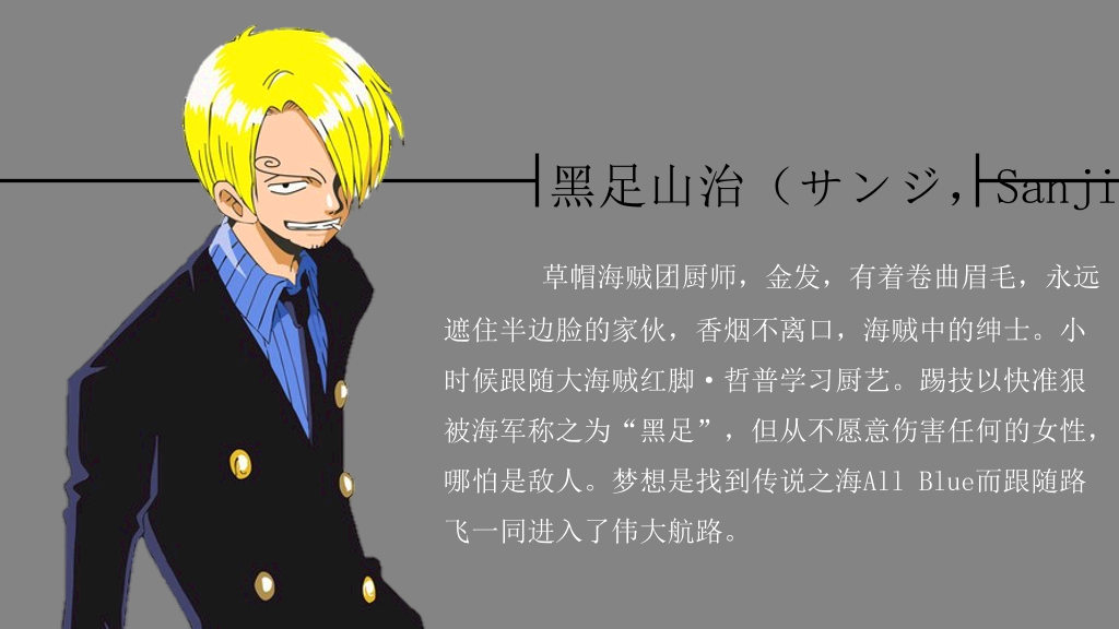 海贼王主要人物介绍PPT