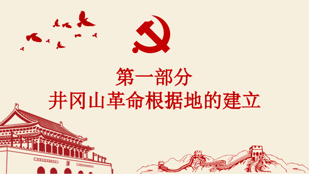 不忘初心党建党课PPT模板