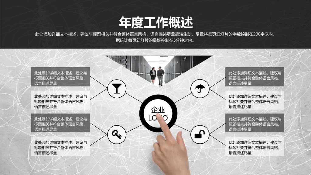 创意动态手势工作汇报PPT模板